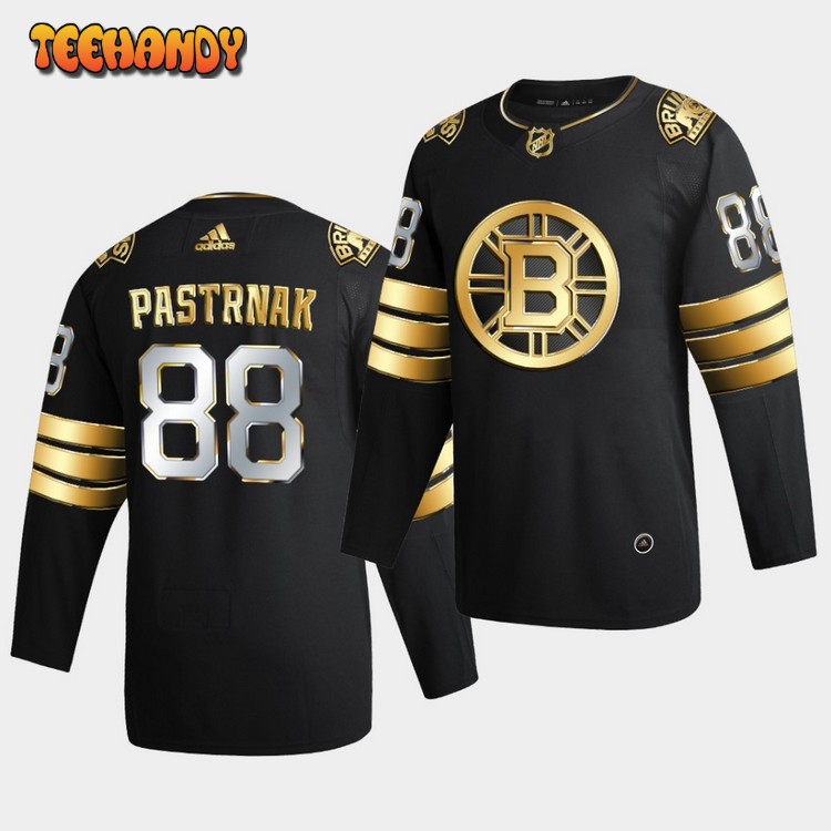 Boston Bruins David Pastrnak 2020-21 Golden Edition Black Jersey