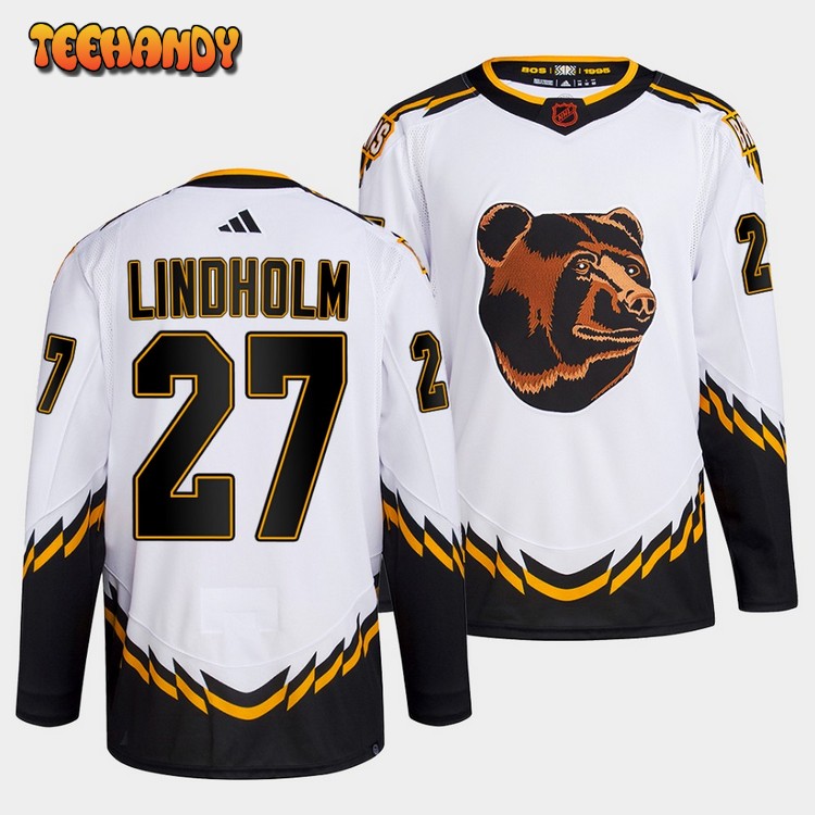 Boston Bruins Hampus Lindholm 2022 Reverse Retro 2.0 White Jersey