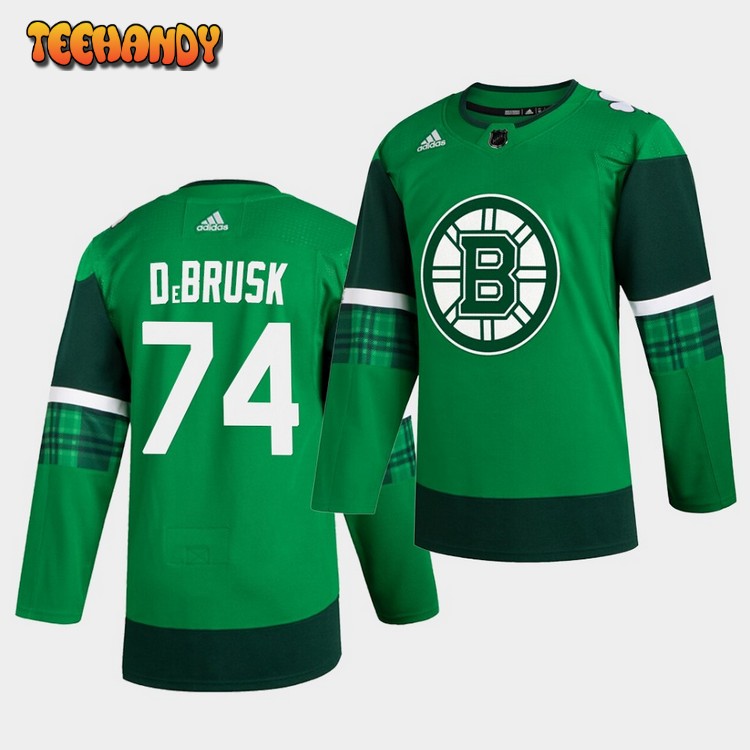 Boston Bruins Jake DeBrusk 2020 St. Patrick’s Day Player Green Jersey