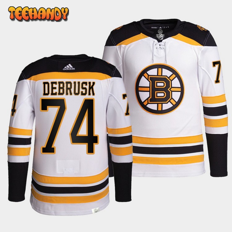 Boston Bruins Jake DeBrusk Away White Jersey