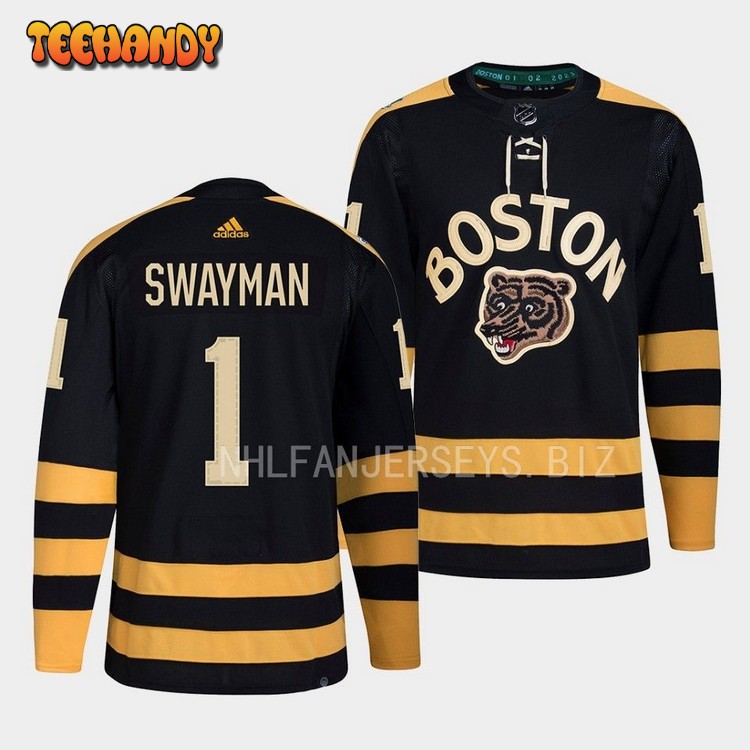 Boston Bruins Jeremy Swayman 2023 Winter Classic Black Jersey