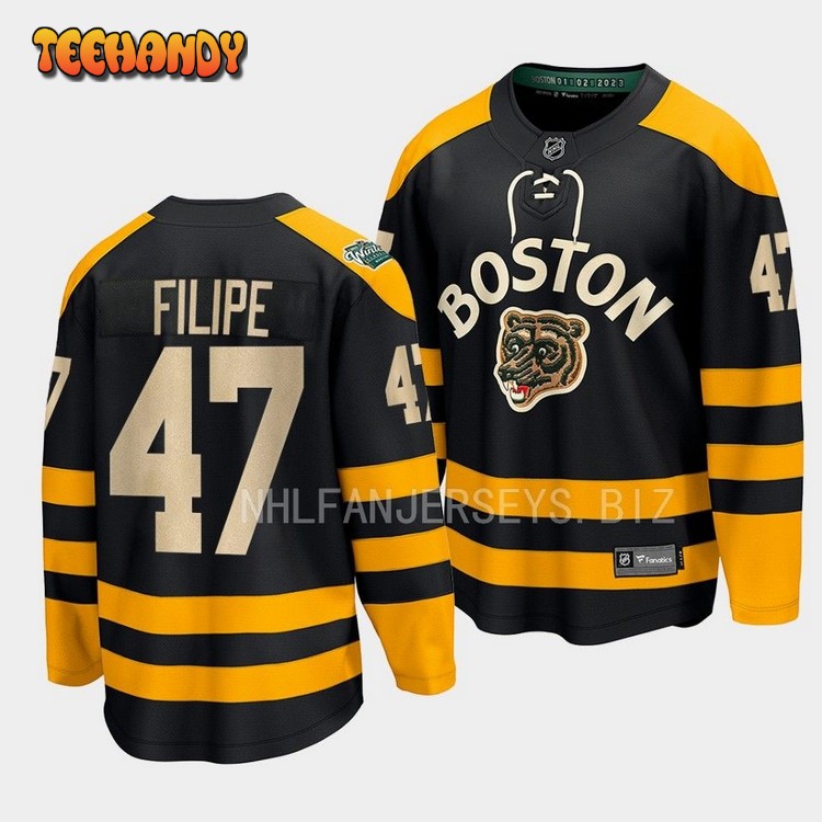 Boston Bruins Matt Filipe 2023 Winter Classic Black Jersey