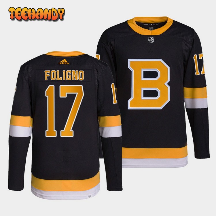 Boston Bruins Nick Foligno Home Black Jersey