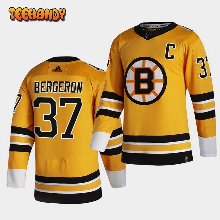 Boston Bruins Patrice Bergeron 2021 Reverse Retro Special Edition Black Jersey