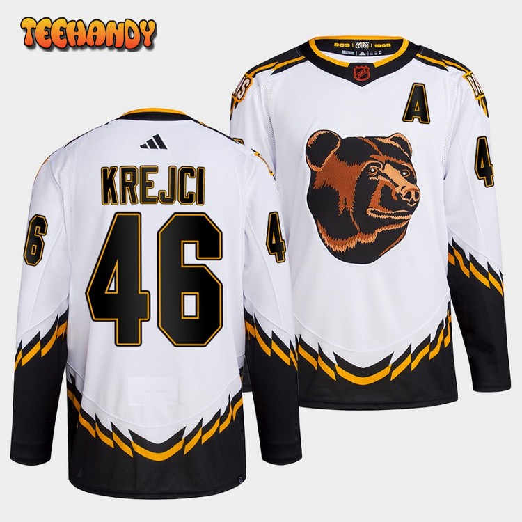 Boston Bruins Reverse Retro 2.0 David Krejci Primegreen White Jersey