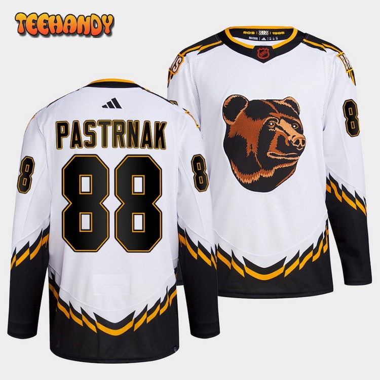 Boston Bruins Reverse Retro 2.0 David Pastrnak Primegreen White Jersey