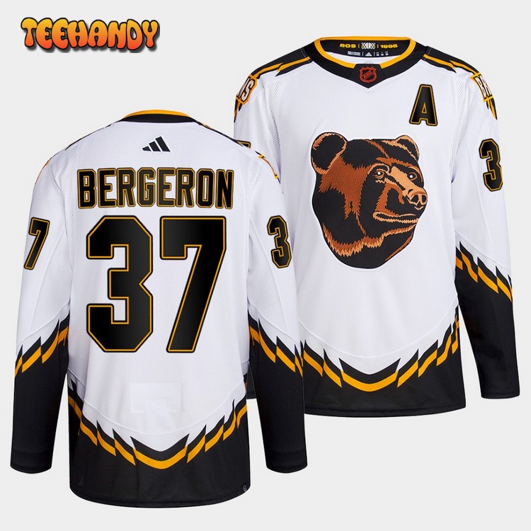 Boston Bruins Reverse Retro 2.0 Patrice Bergeron Primegreen White Jersey