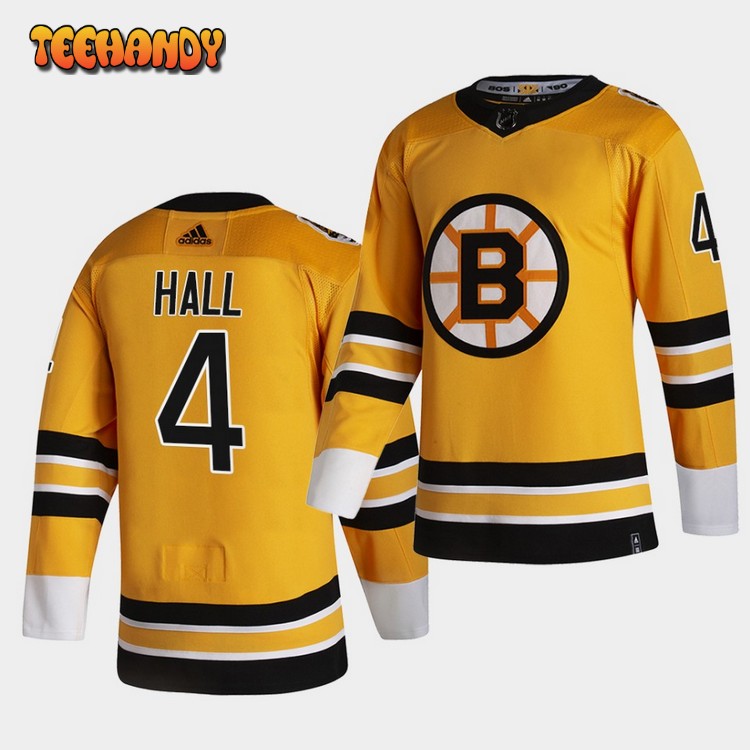 Boston Bruins Taylor Hall 2021 Reverse Retro Gold Special Edition Jersey