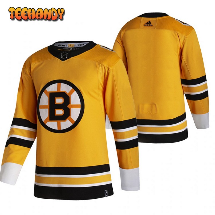 Boston Bruins Team 2021 Reverse Retro Gold Jersey