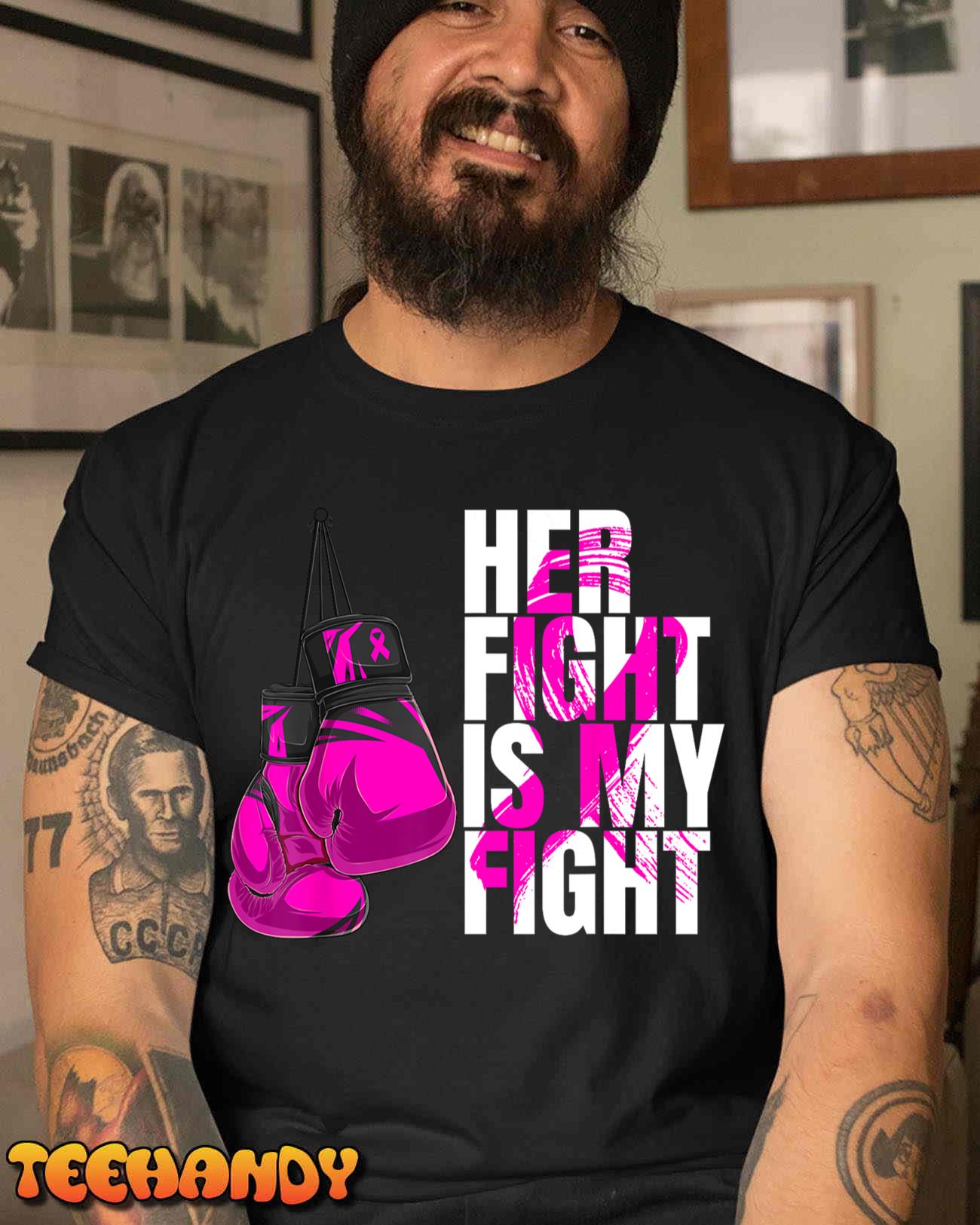 Breast Cancer Awareness Husband Support Squad T-Shirt