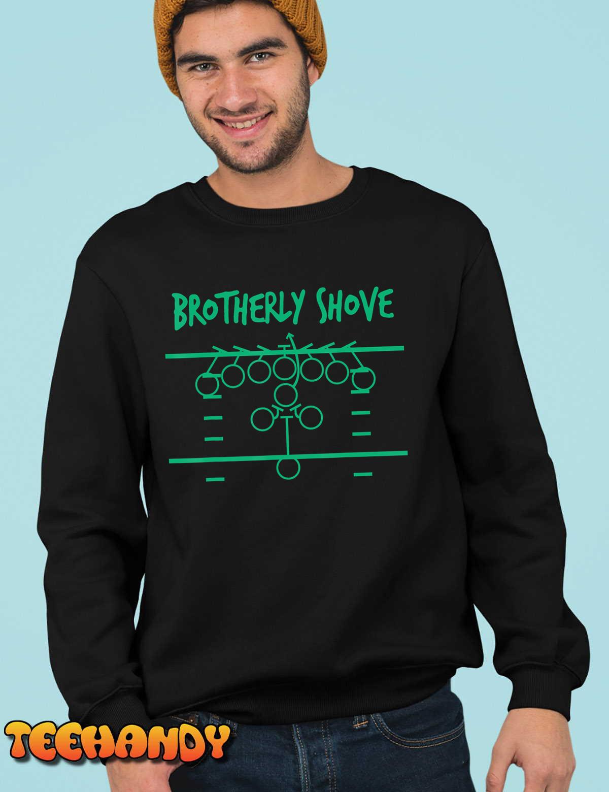 Brotherly Shove Football Mom Funny Football Fan Vintage T-Shirt