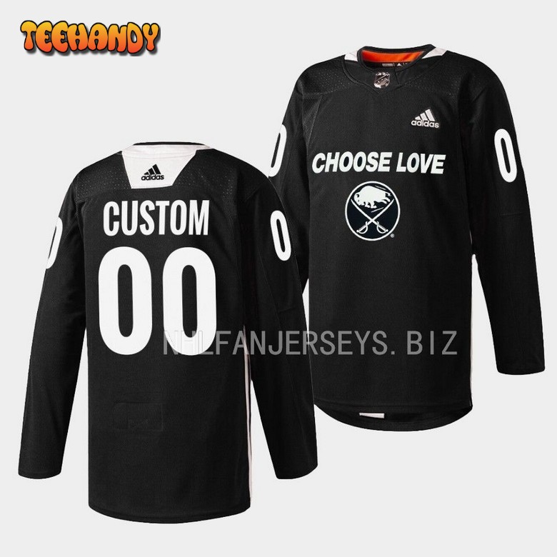 Buffalo Sabres Custom 2023 Choose Love Night Black Jersey