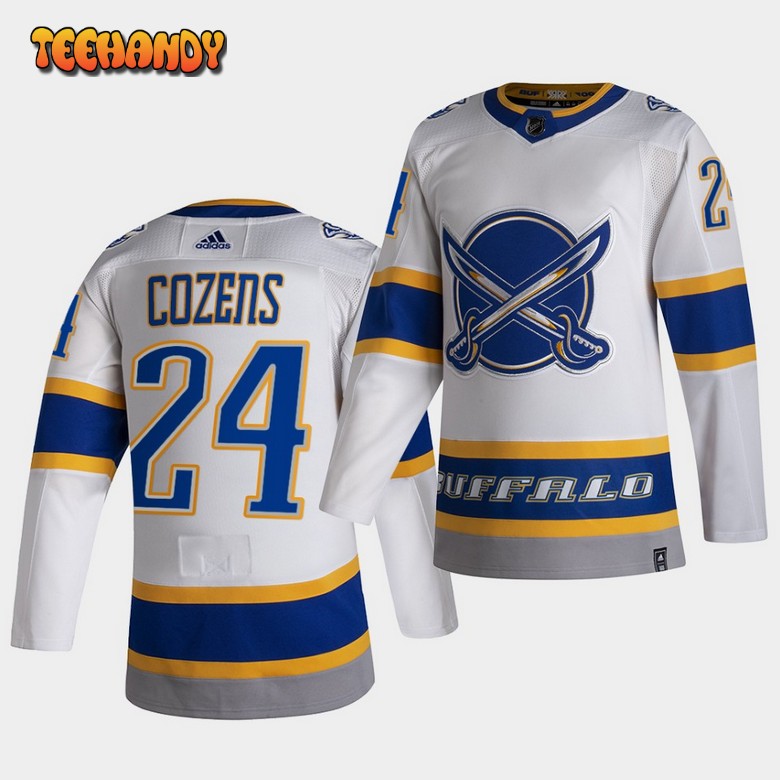 Buffalo Sabres Dylan Cozens 2021 Reverse Retro White Edition Jersey