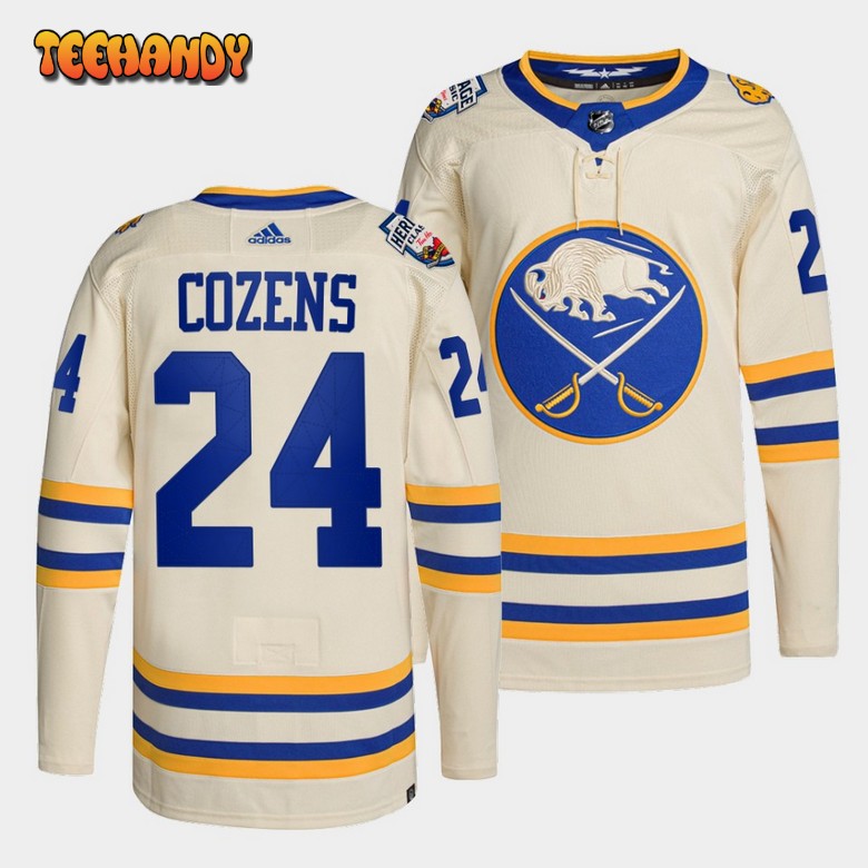 Buffalo Sabres Dylan Cozens 2022 Heritage Classic White Jersey