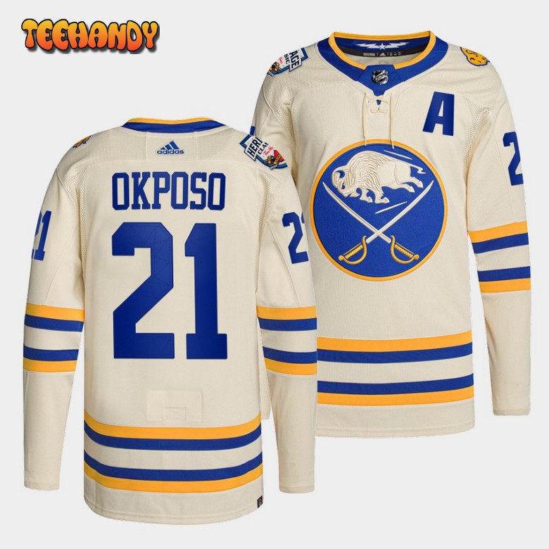 Buffalo Sabres Kyle Okposo 2022 Heritage Classic White Jersey