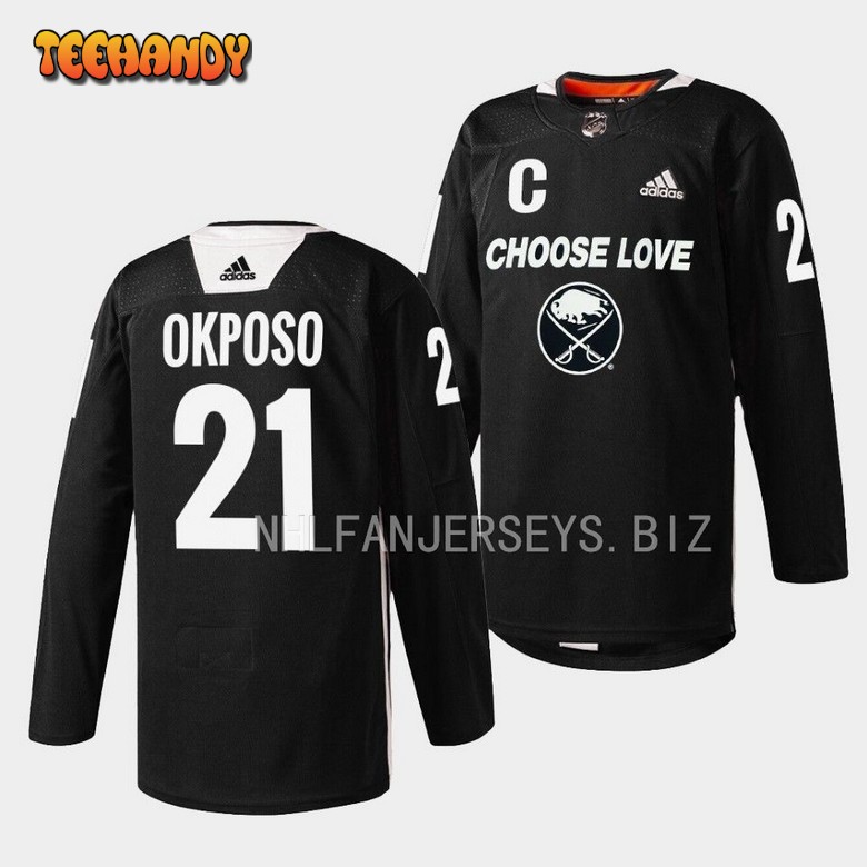 Buffalo Sabres Kyle Okposo 2023 Choose Love Night Black Jersey