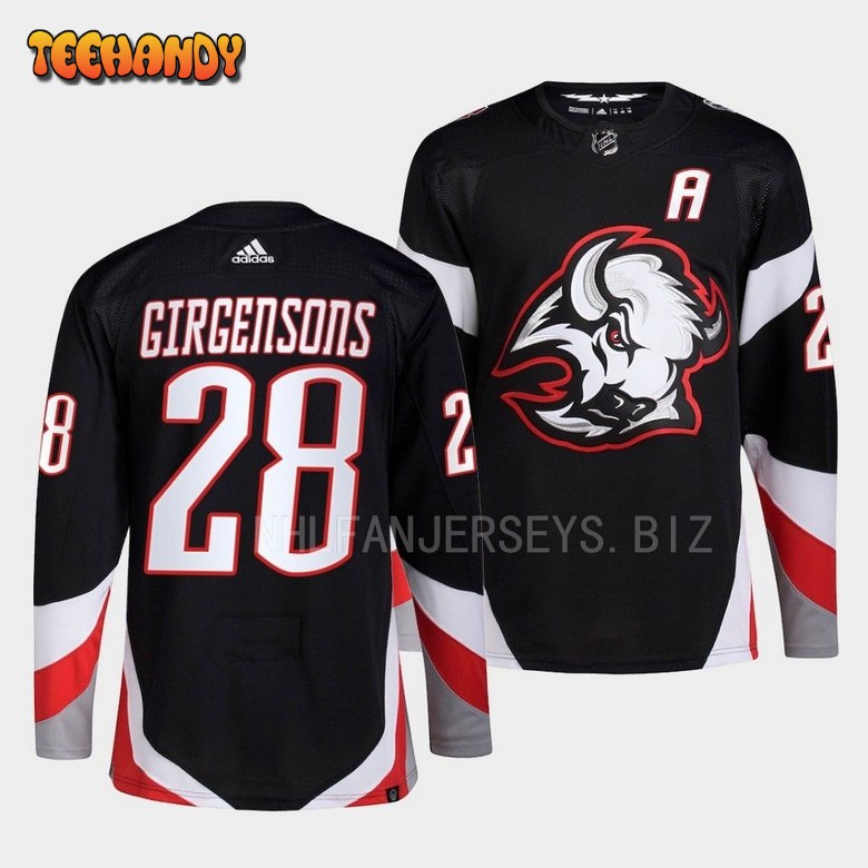 Buffalo Sabres Zemgus Girgensons 2022-23 Goathead Alternate Black Jersey