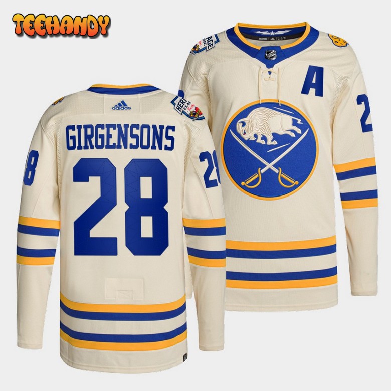 Buffalo Sabres Zemgus Girgensons 2022 Heritage Classic White Jersey