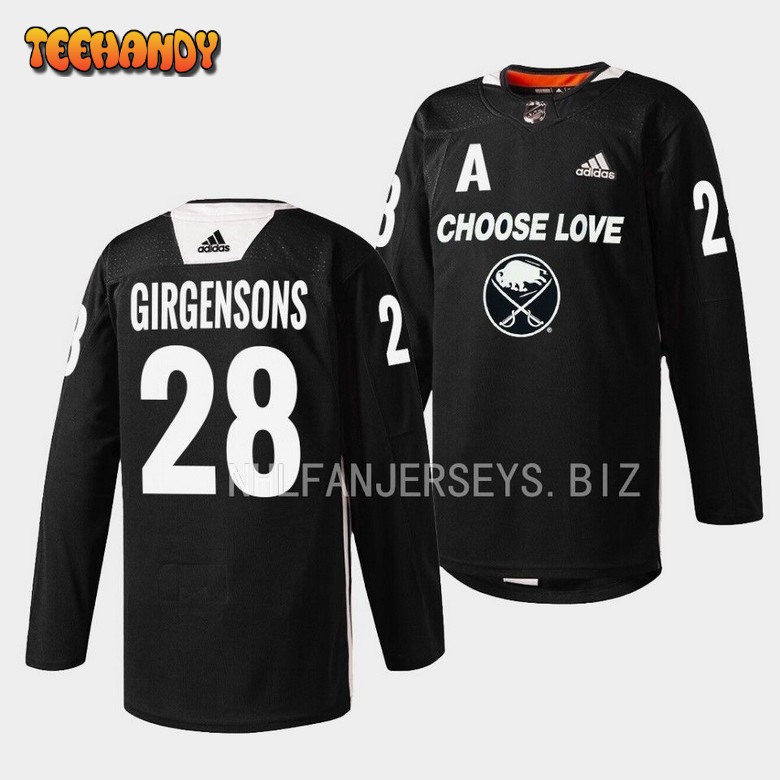 Buffalo Sabres Zemgus Girgensons 2023 Choose Love Night Black Jersey