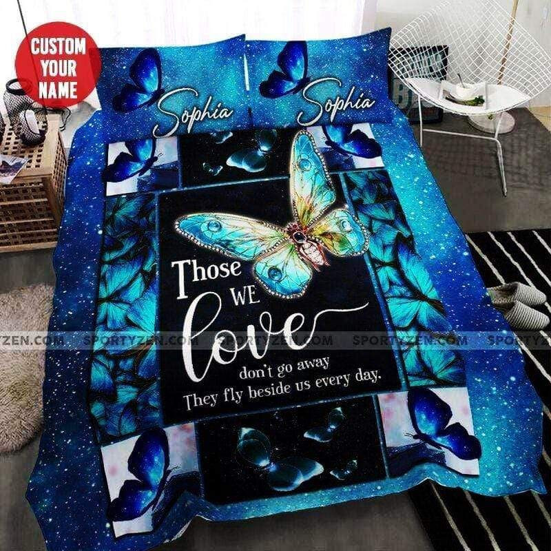 Butterfly Those We Love Custom Name Duvet Cover Bedding Set