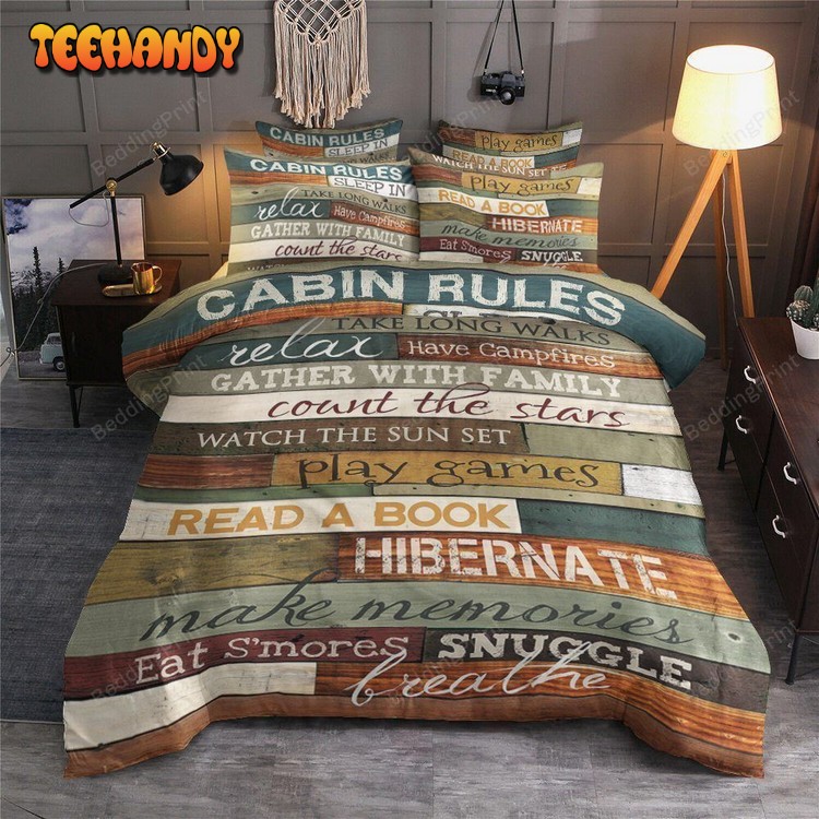 Cabin Rules Bed Sheets Duvet Cover Bedding Sets