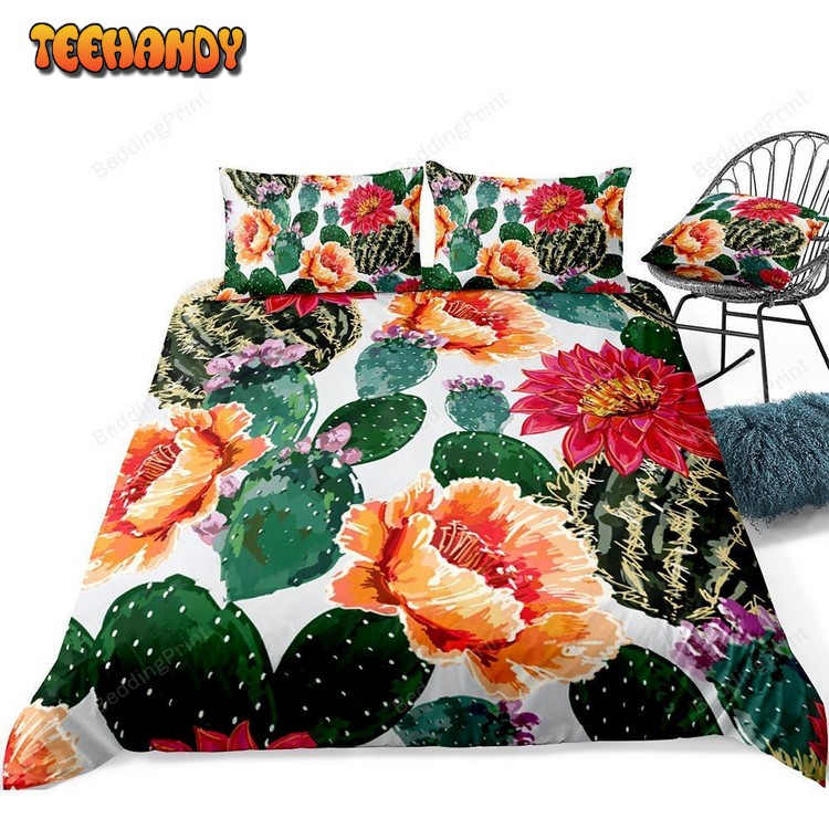 Cactus Flower Bed Sheets Duvet Cover Bedding Sets