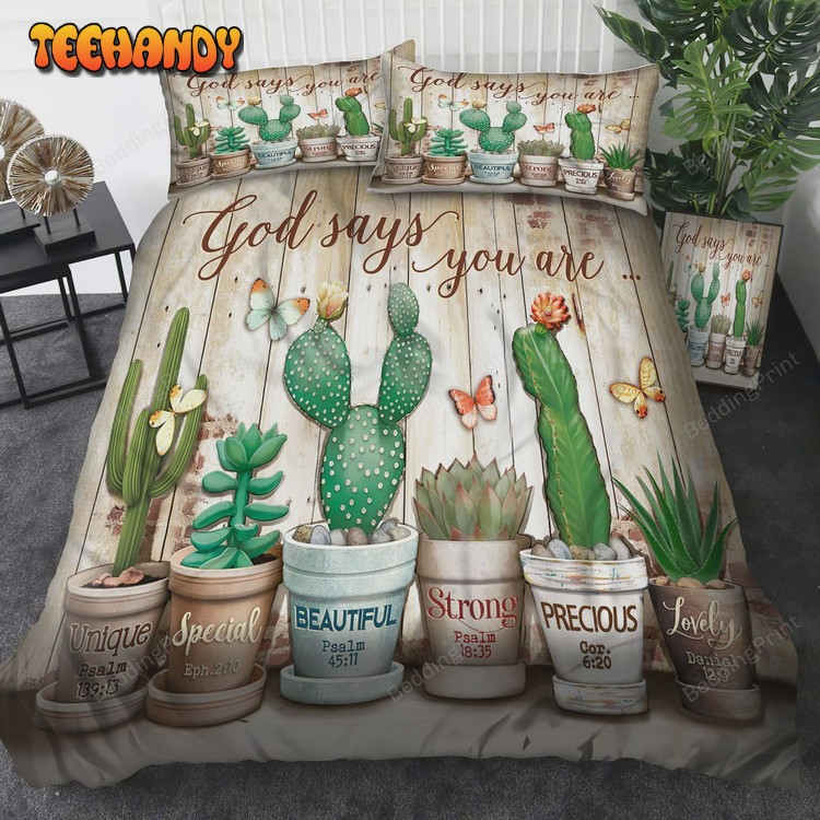 Cactus God Says You Are Bed Sheets Duvet Cover Bedding Sets