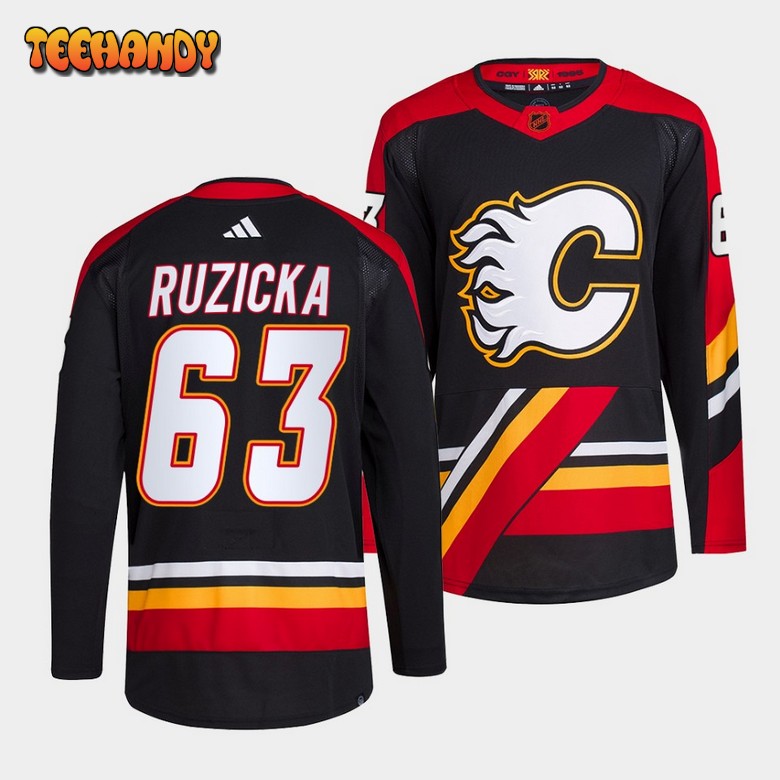 Calgary Flames Adam Ruzicka Reverse Black Jersey