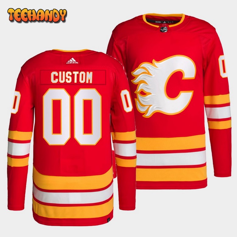 Calgary Flames Custom Home Red Jersey