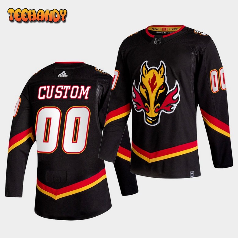 Calgary Flames Custom Reverse Black Special Edition Jersey