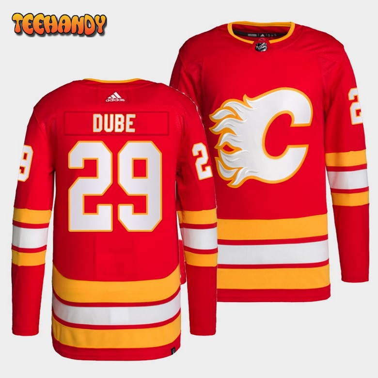 Calgary Flames Dillon Dube Home Red Jersey