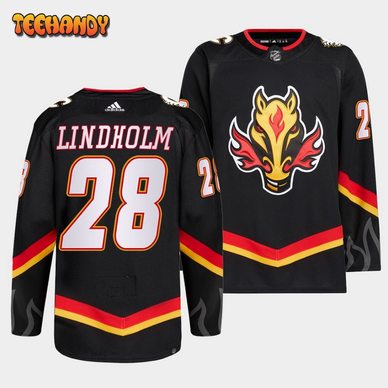 Calgary Flames Elias Lindholm 2022-23 Blasty Alternate Black Jersey