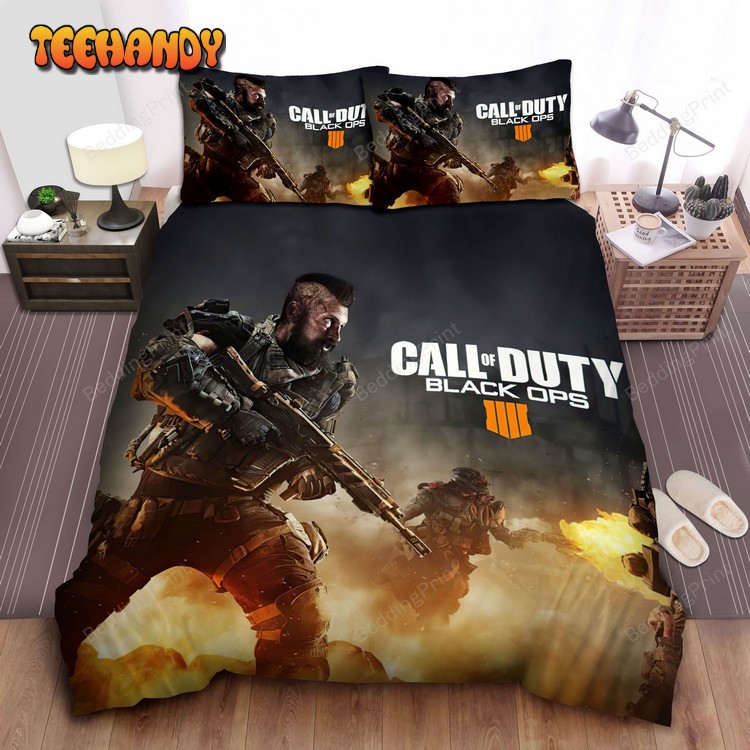 Call Of Duty, Black Ops 4 Image Bed Sheets Duvet Cover Bedding Sets