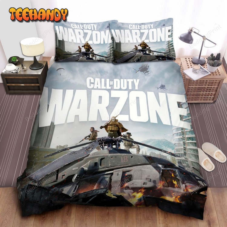 Call Of Duty, War Zone Helicopter Bed Sheets Duvet Cover Bedding Sets