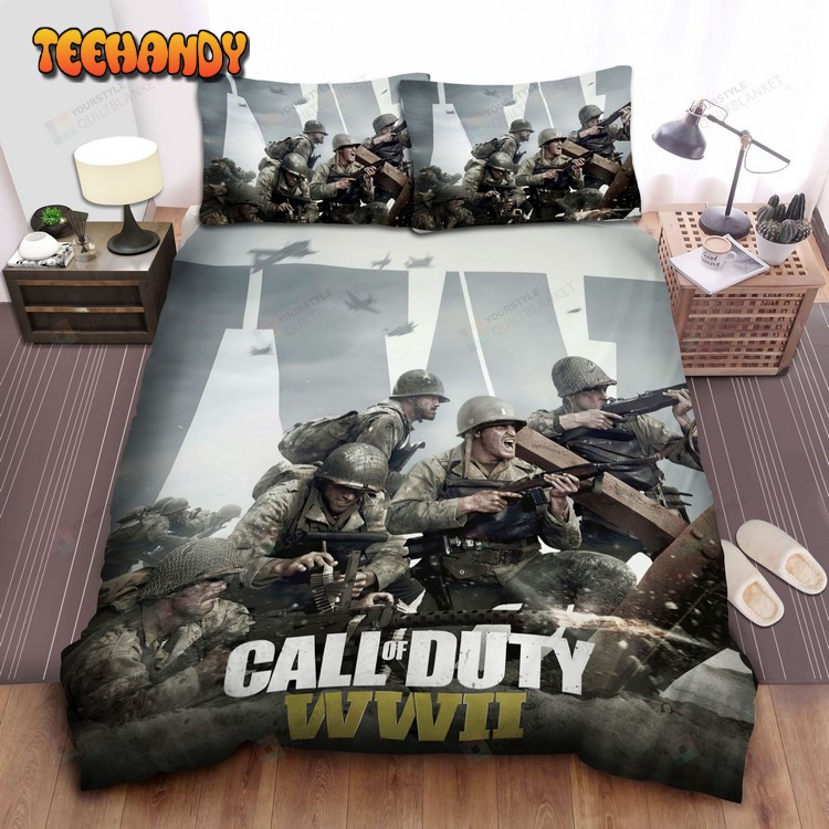 Call Of Duty, Ww 2 Army Firebreak Bed Sheets Duvet Cover Bedding Sets