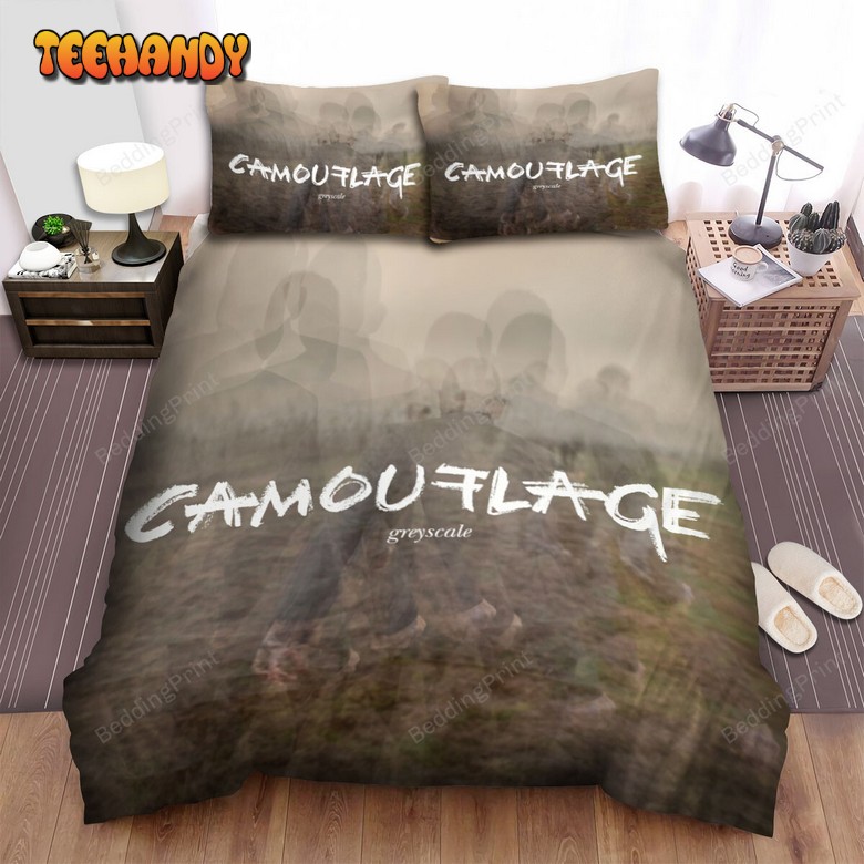 Camouflage Band Album Greyscale Bed Sheets Duvet Cover Bedding Sets