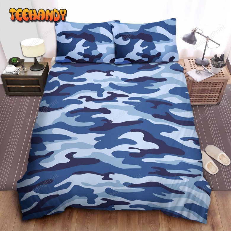 Camouflage Blue Camo Urban Bedding Set