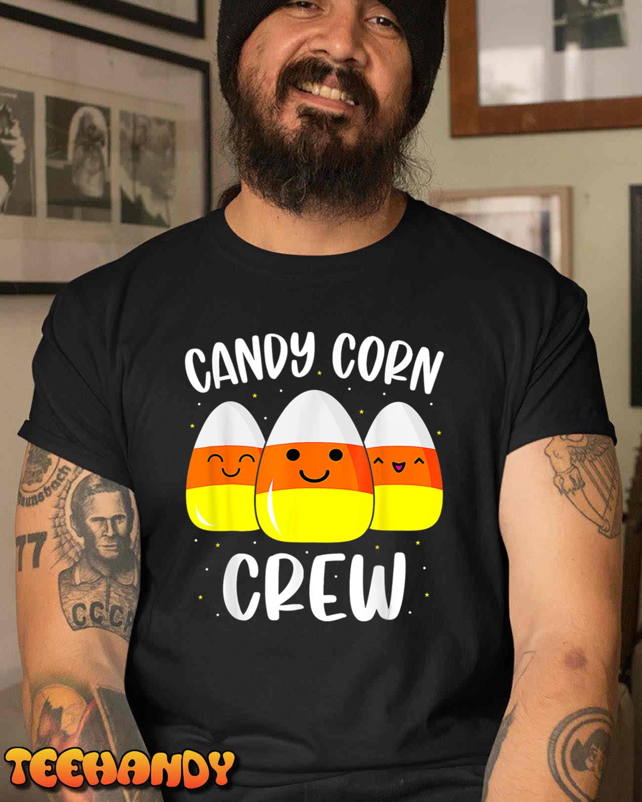 Candy Corn Crew Halloween Costume Men Women Friends T-Shirt