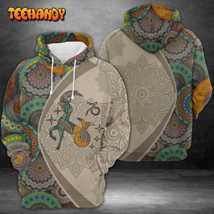 Capricorn Horoscope Mandala 3D Printed HoodieZipper Hoodie