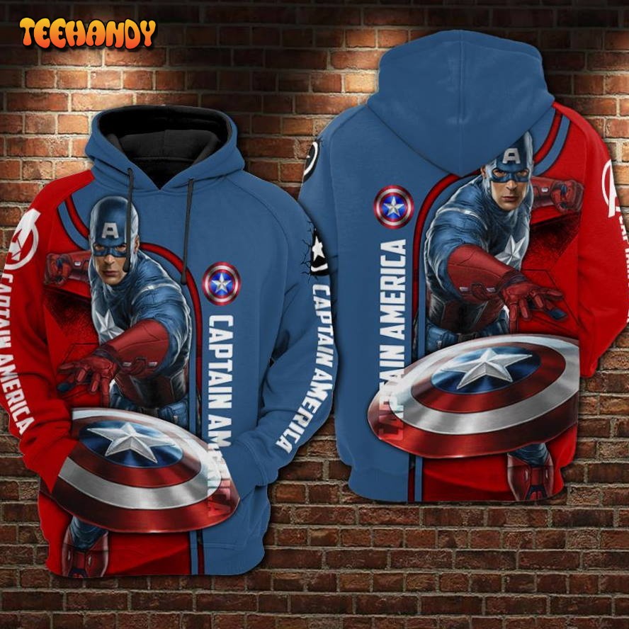 Captain America 3D Printed HoodieZipper Hoodie