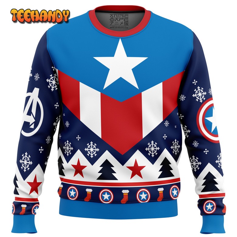 Captain America Ugly Christmas Sweater