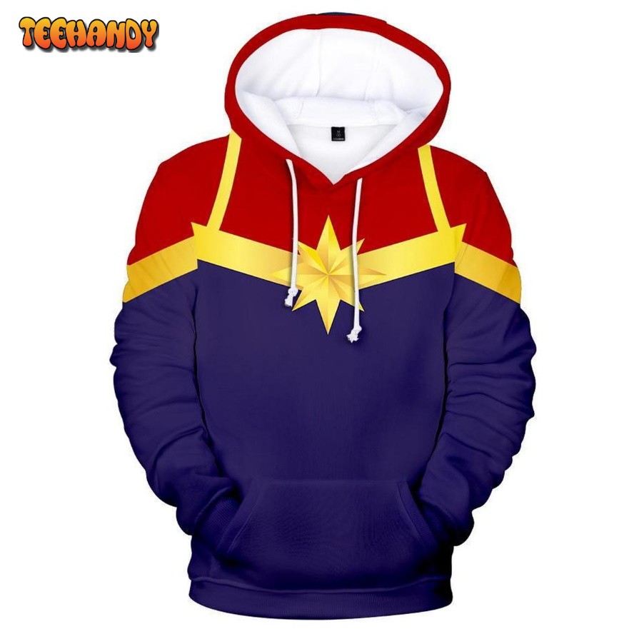 Captain Marvel Carol Danvers 3D Printed HoodieZipper Hoodie