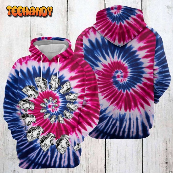 Caravan Tie Dye 3D Printed HoodieZipper Hoodie