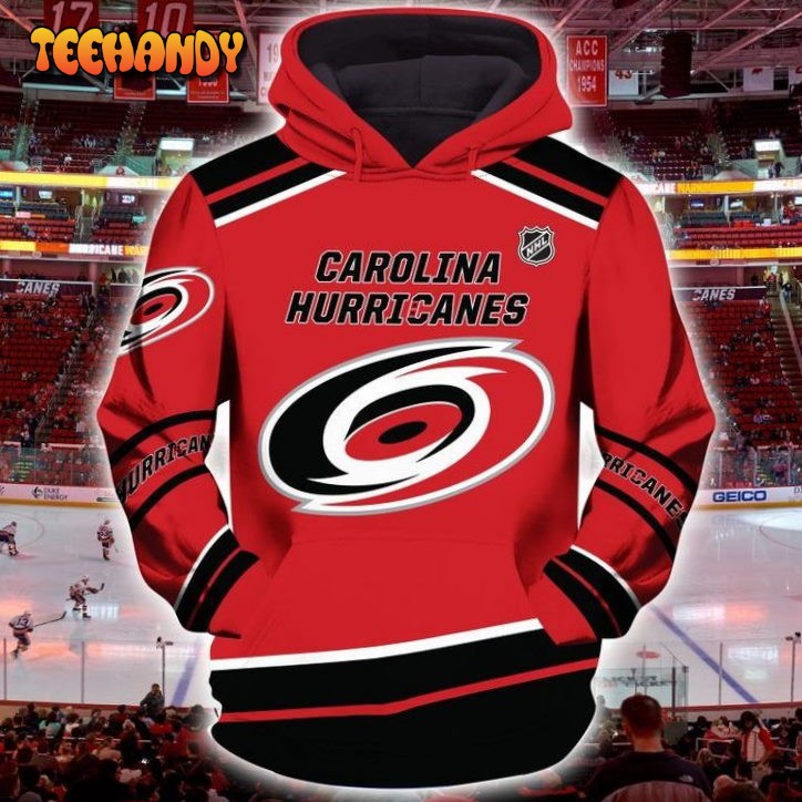 Carolina Hurricanes NHL Team 3D Printed HoodieZipper Hoodie