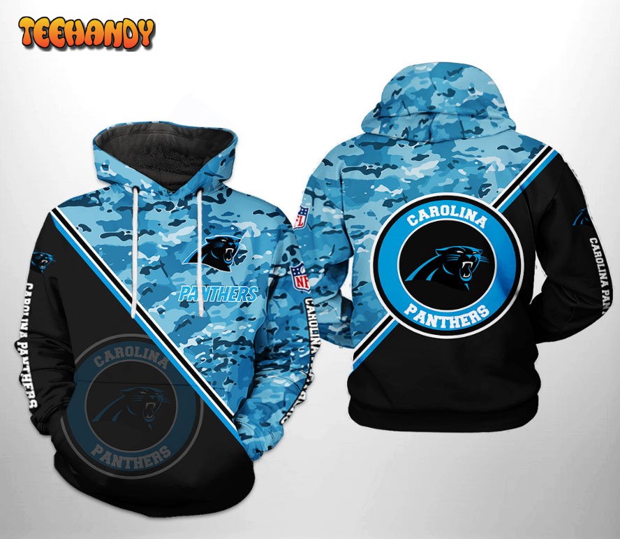 Carolina Panthers NFL Camo Team 3D Printed HoodieZipper Hoodie