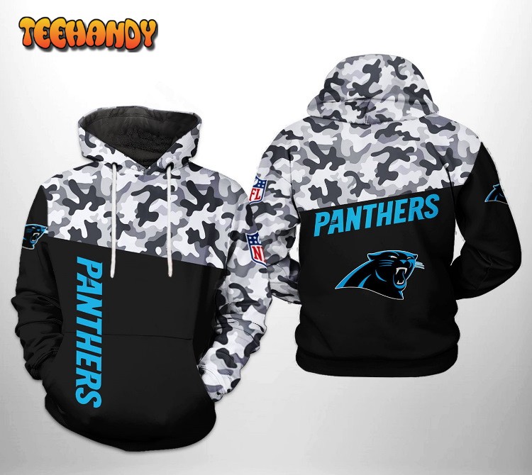 Carolina Panthers NFL Camo Veteran Team 3D Printed Hoodie