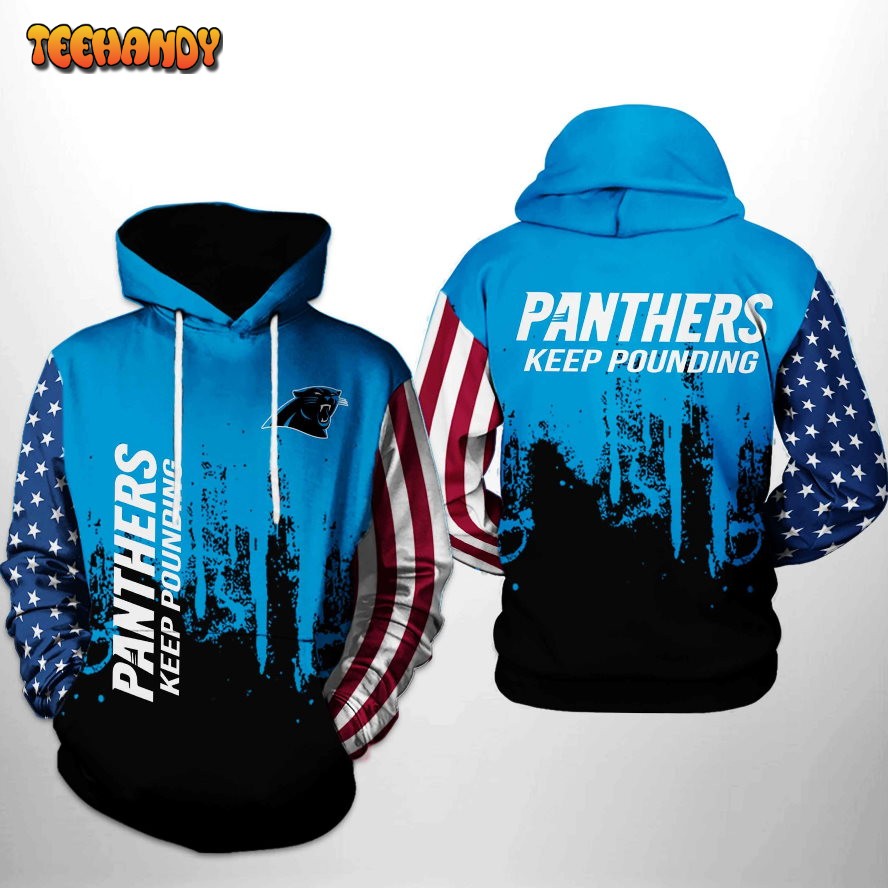 Carolina Panthers NFL Team US 3D Printed HoodieZipper Hoodie