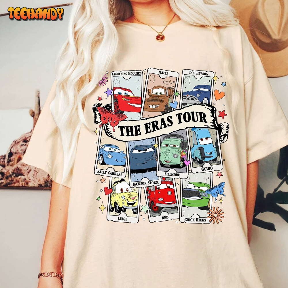 Cars The Eras Tour Tarot Lightning McQueen Doc Hudson Tow Mater Shirt