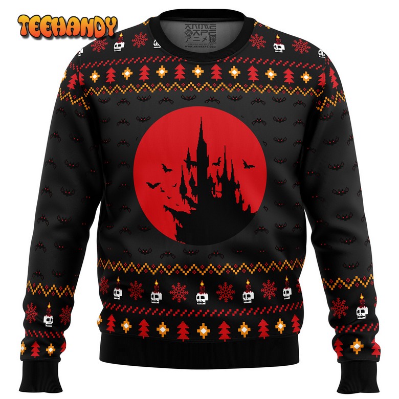 Castlevania Creepy Castle Ugly Christmas Sweater