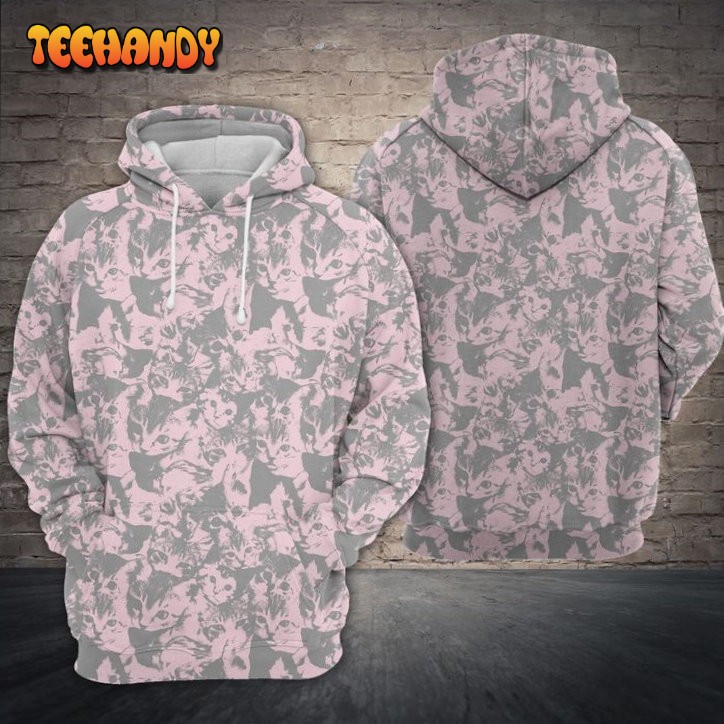 Cat Camo 3D Printed HoodieZipper Hoodie